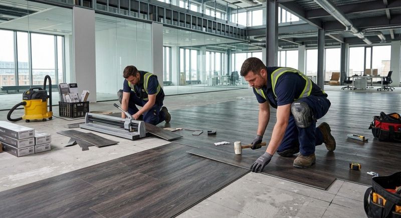 Our team working on Flooring Service projects in Strongsville, OH