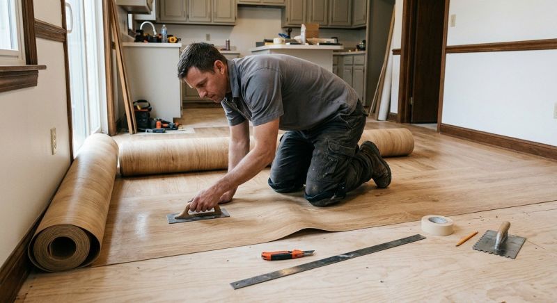 Sheet Flooring Installation in Wellington, OH