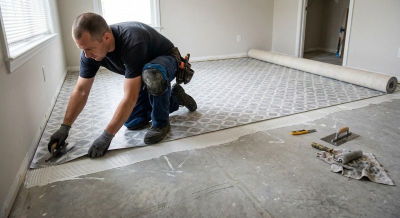 Sheet Linoleum Installation in Lagrange, OH