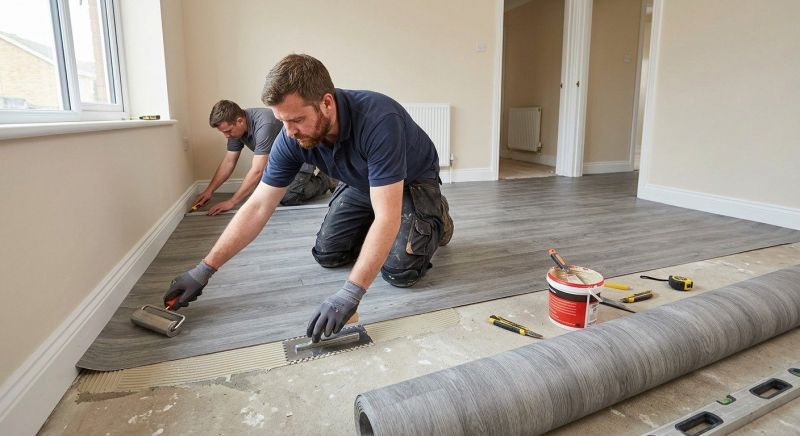Sheet Linoleum Installation in Lagrange, OH