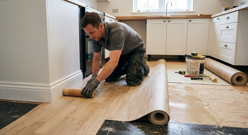 Sheet Linoleum Installation in Strongsville, OH